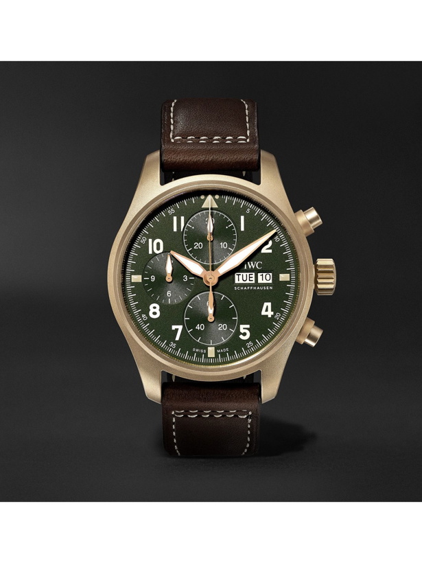 Photo: IWC Schaffhausen - Pilot's Spitfire Automatic Chronograph 41mm Bronze and Leather Watch, Ref. No. IW387902