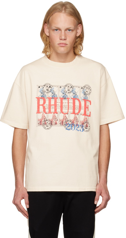 Photo: Rhude Off-White Stamp T-Shirt