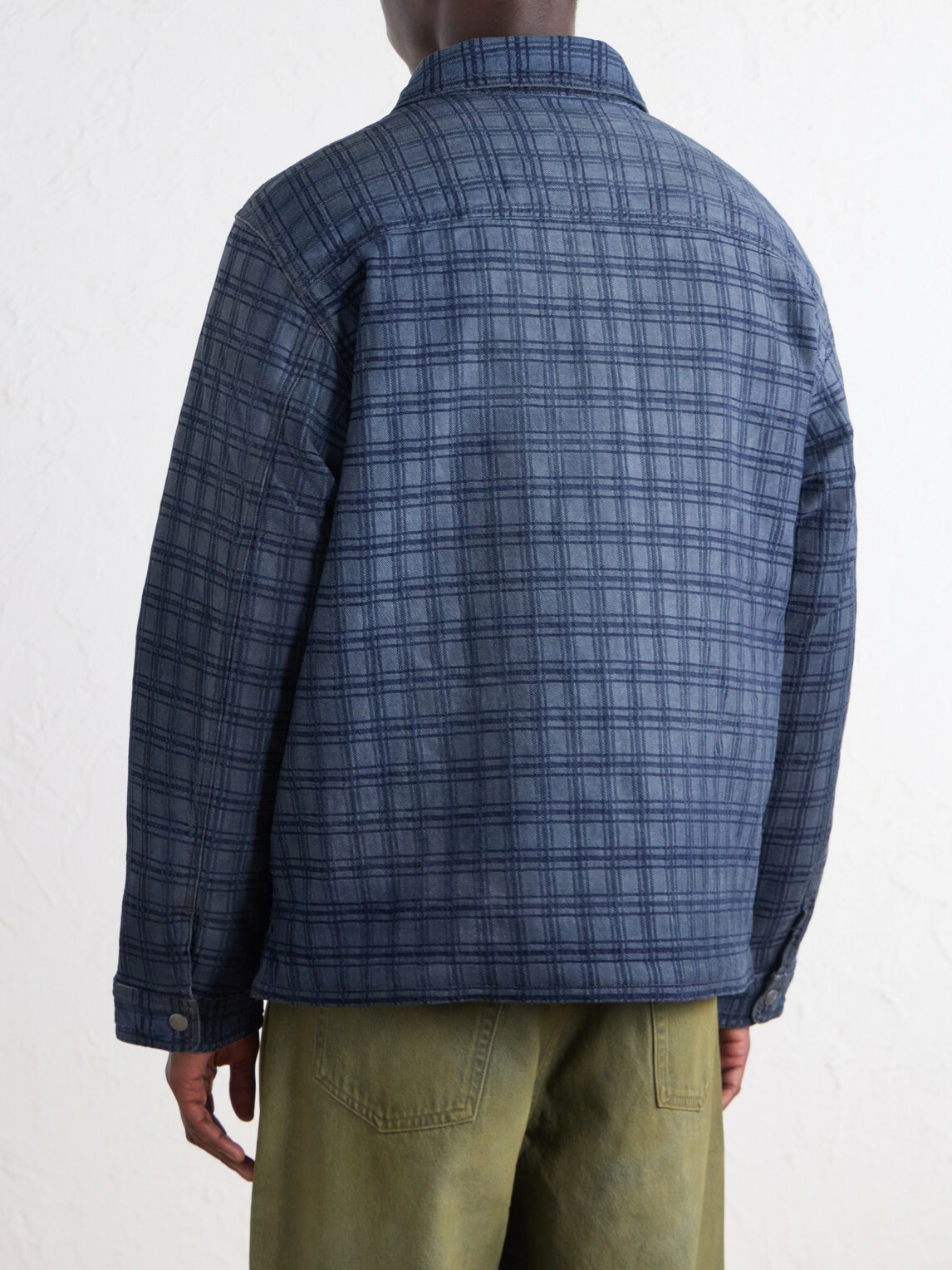 RRL - Holland Checked Denim Jacket - Blue