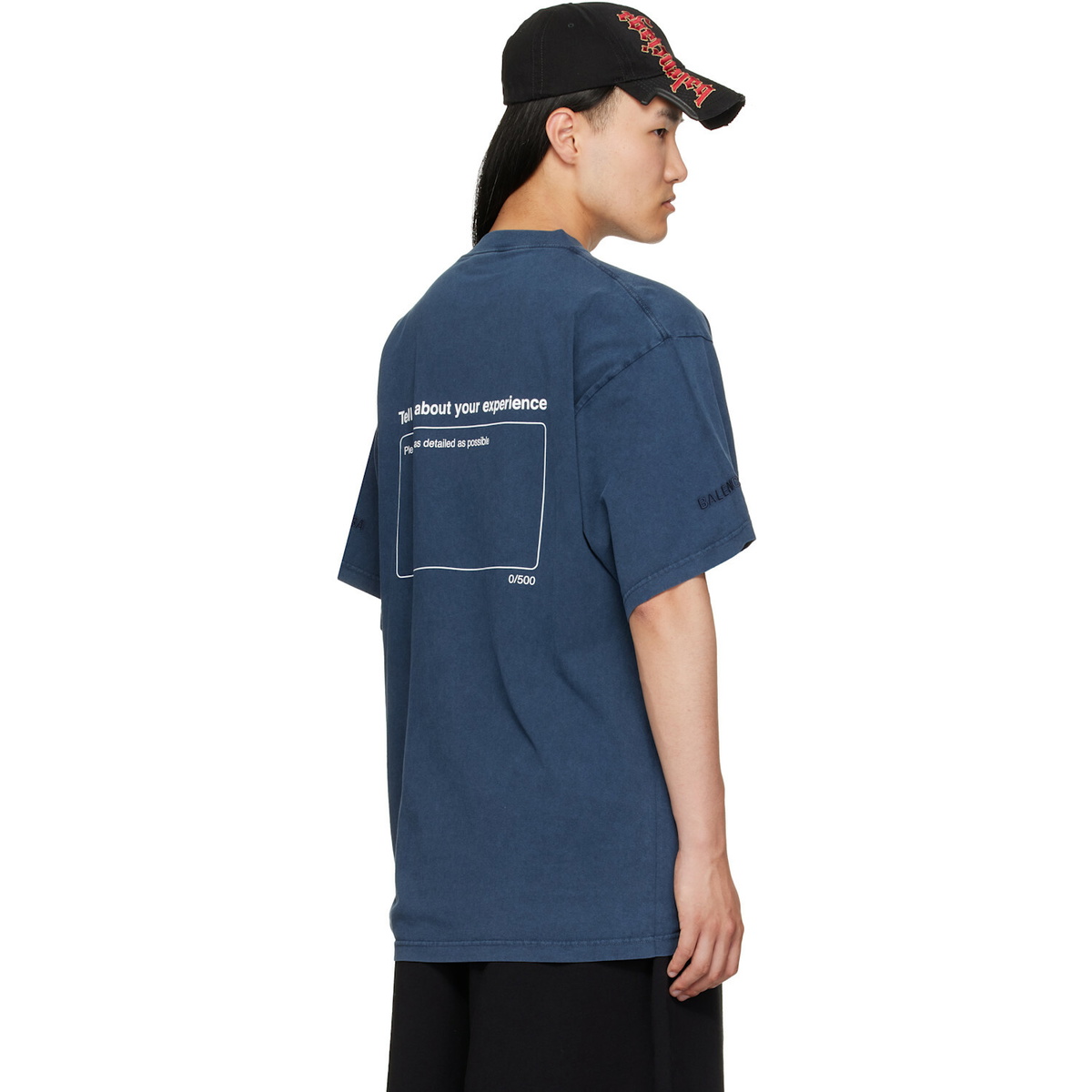 Balenciaga Navy 5-Star T-Shirt