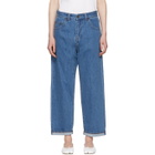 Craig Green Blue Bleached Denim Jeans