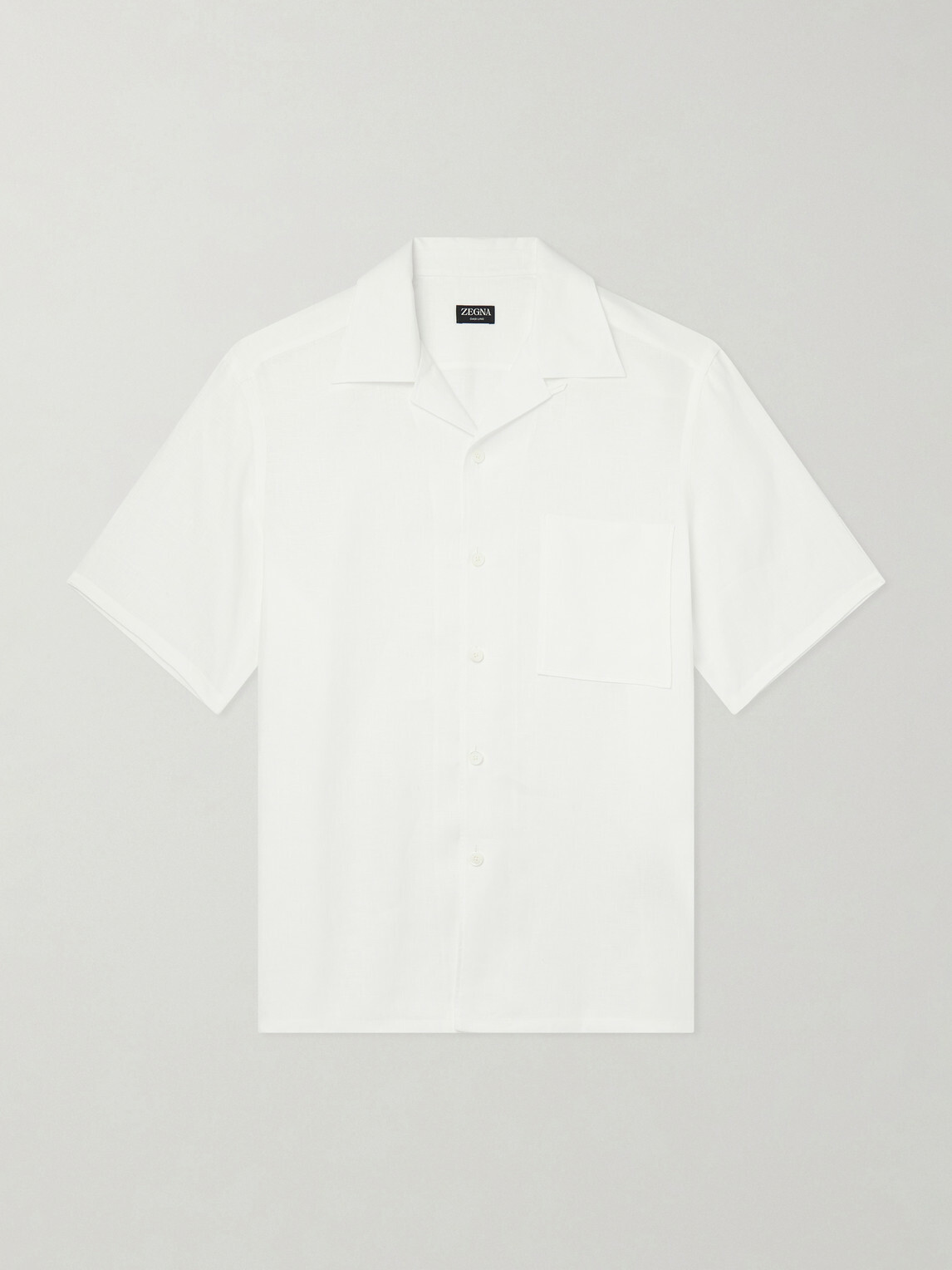 Zegna - Convertible-Collar Linen Shirt - White