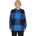 Moschino Blue Plaid Overshirt