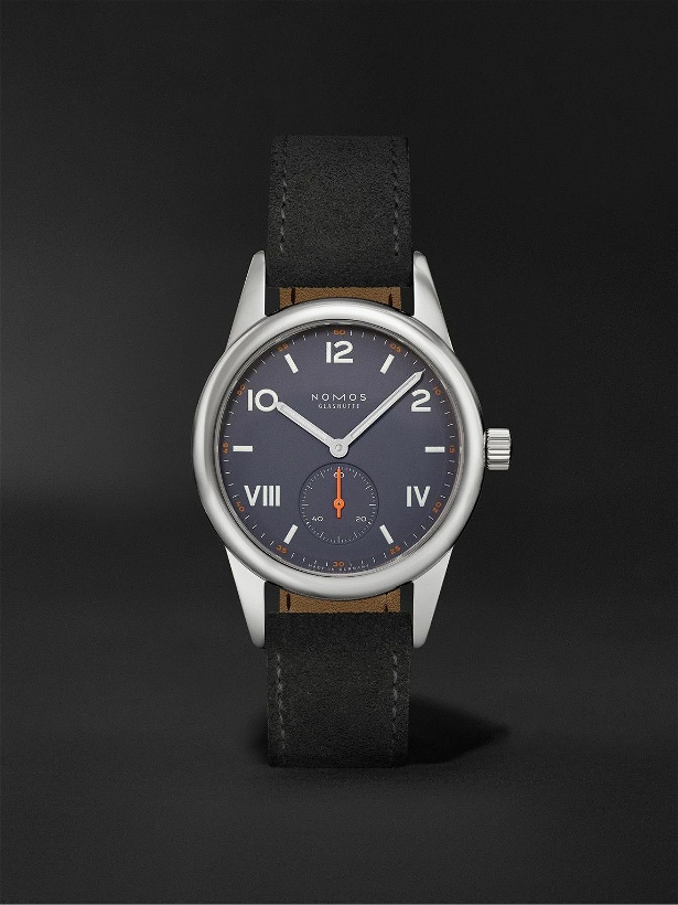 Photo: NOMOS Glashütte - Club Campus Hand-Wound 36mm Stainless Steel and Leather Watch, Ref. No. 713