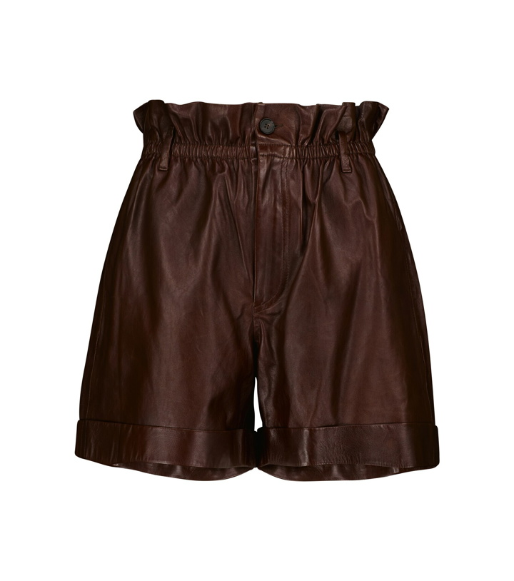 Photo: Polo Ralph Lauren - Leather paperbag shorts