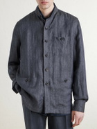Rubinacci - Safari Linen Jacket - Blue