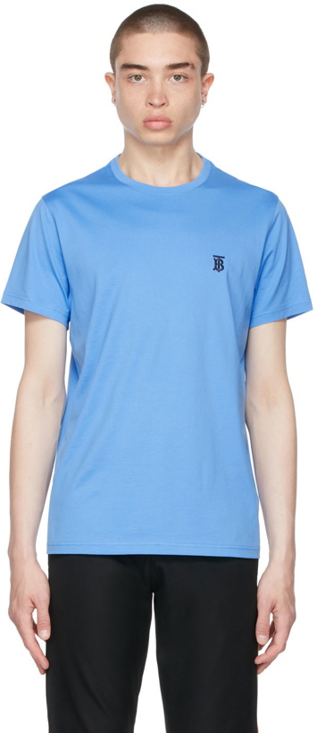 Photo: Burberry Blue Cotton TB T-Shirt