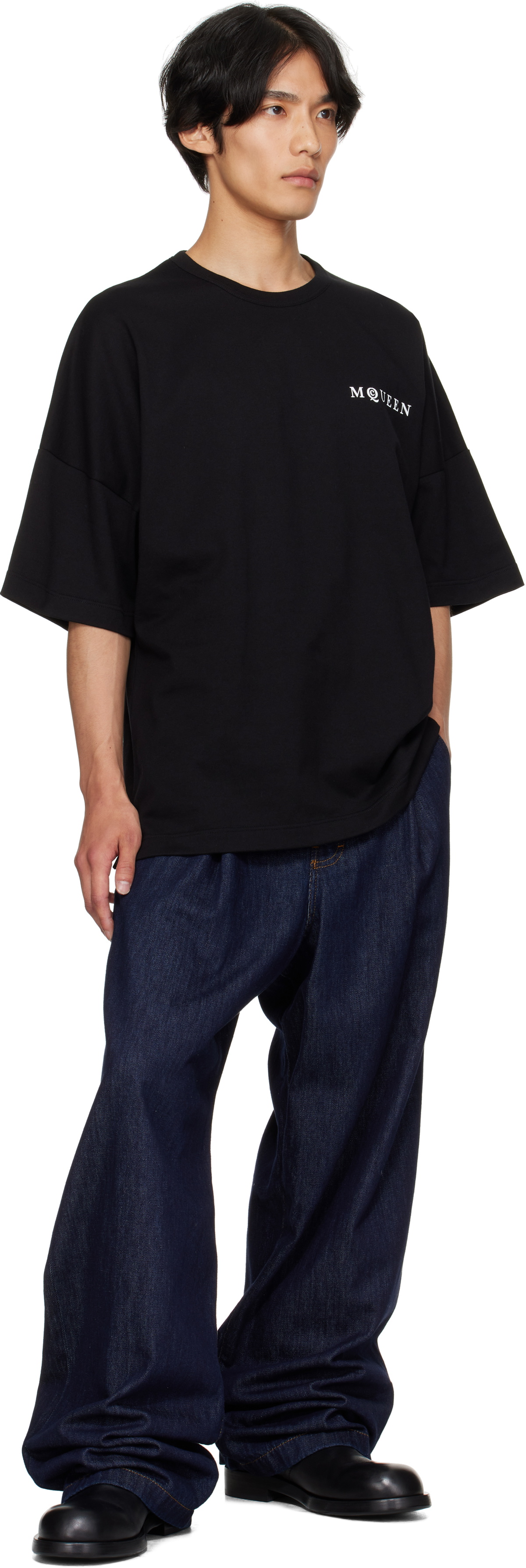 McQueen Black Oversized 'McQueen' T-shirt
