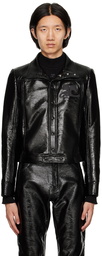 Courrèges Black Crinkled Jacket