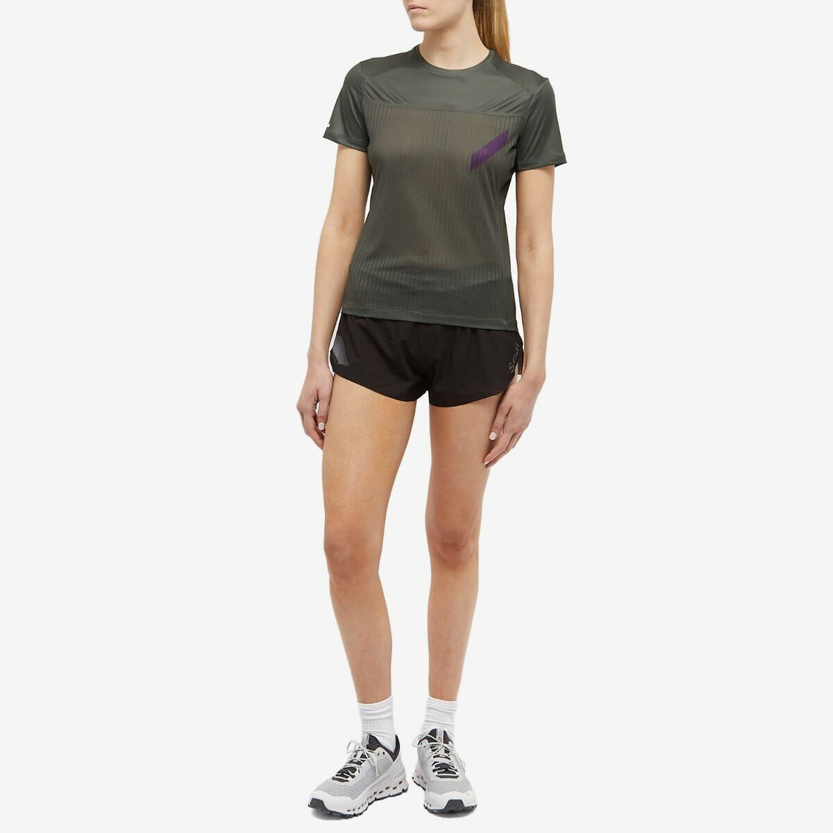 SOAR Women's Hot Weather TShirt in Dark Green Soar Running