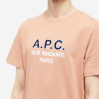 A.P.C. Men's Madame Logo T-Shirt in Rose