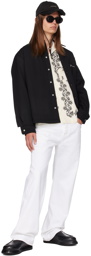 Jacquemus Off-White & Black Le Chouchou 'La Chemise Jean' Shirt