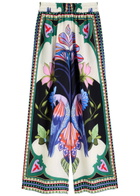 Lug Von Siga Madison Printed Wide-leg Satin Trousers Multicoloured