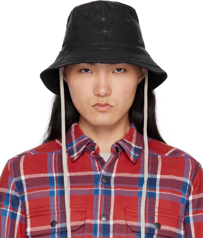 Photo: Rick Owens DRKSHDW Black 'Hollywood' Gilligan Bucket Hat