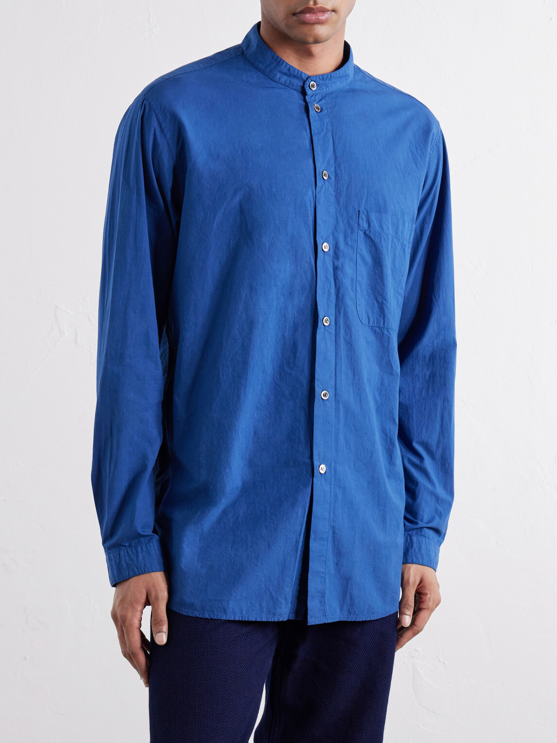 Blue Blue Japan - Cotton Broadcloth Shirt - Blue
