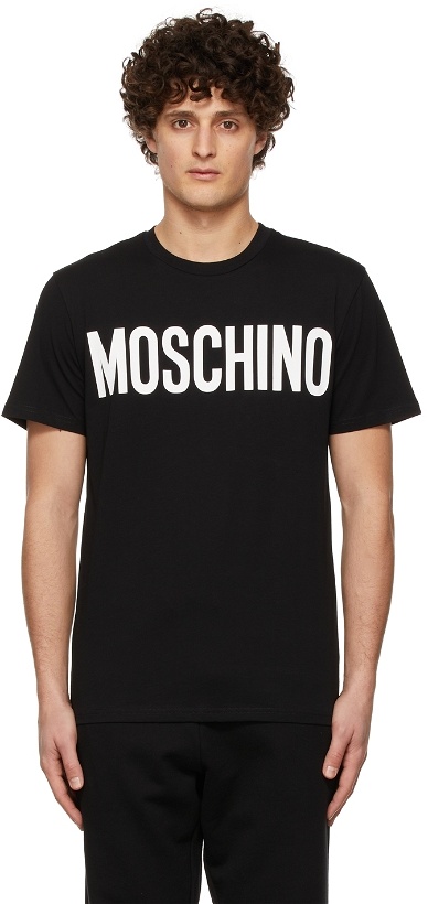 Photo: Moschino Black Logo Print T-Shirt