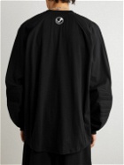 VETEMENTS - Oversized Logo-Appliquéd Padded Cotton-Jersey Sweatshirt - Black
