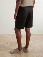 Zegna - Oasi Straight-Leg Linen Shorts - Brown