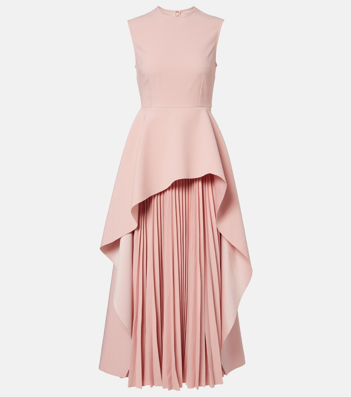 Solace London Severny pleated layered midi dress