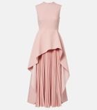 Solace London Severny pleated layered midi dress