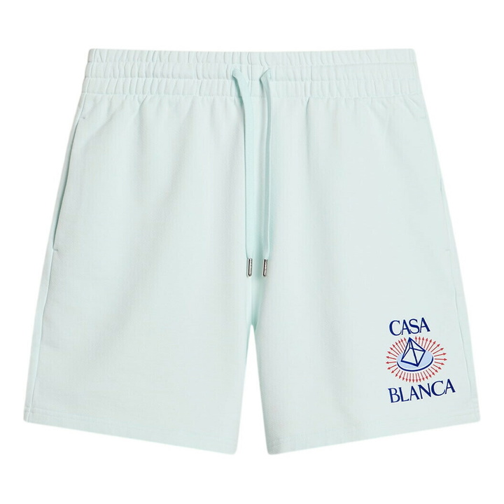 Photo: Casablanca Men's Celestial Pyramid Printed Shorts in Ice Blue