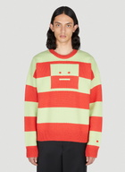 Acne Studios Face Logo Striped Sweater