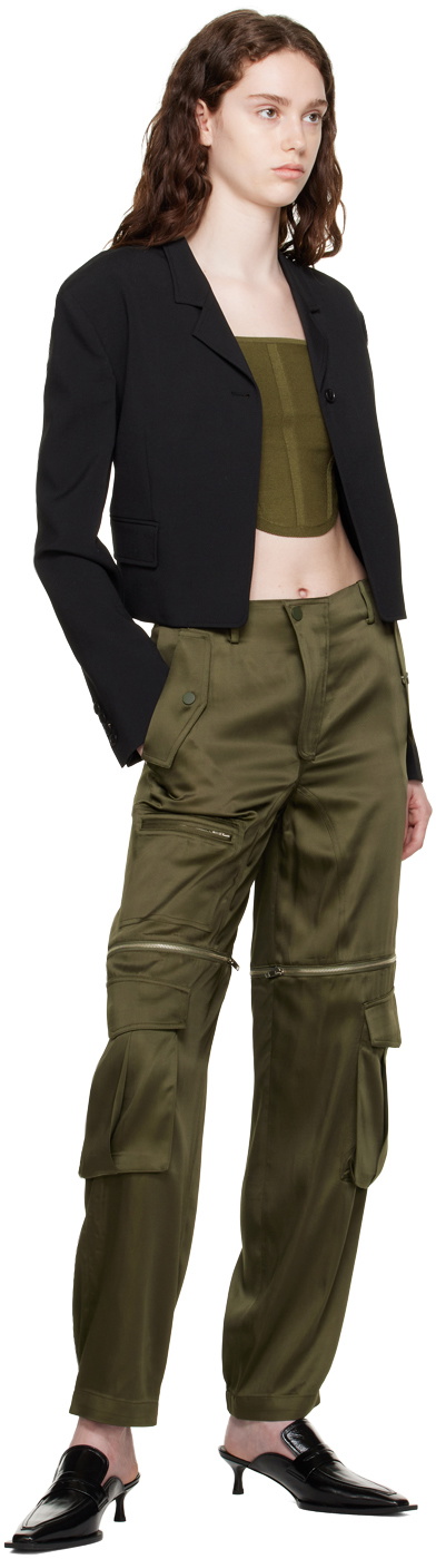 DRAE Khaki Curved Tank Top