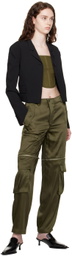 DRAE Khaki Curved Tank Top