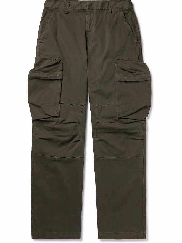 Photo: Moncler - Wide-Leg Stretch-Cotton Cargo Trousers - Gray