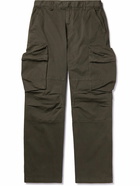 Moncler - Wide-Leg Stretch-Cotton Cargo Trousers - Gray