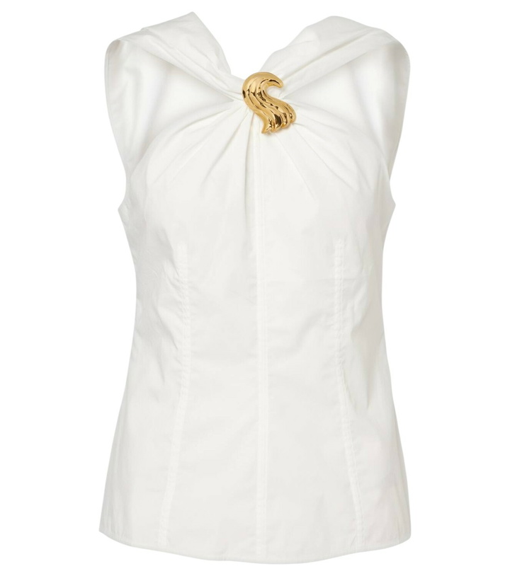 Photo: Jacques Wei Embellished cotton-blend top