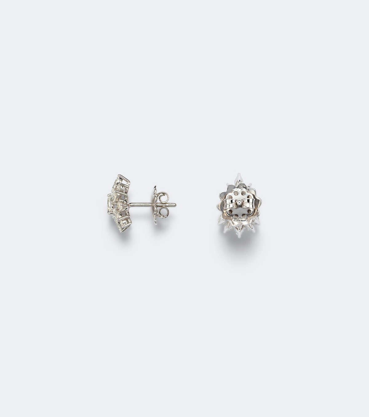 Yeprem Y-Not 18kt white gold earrings with diamonds