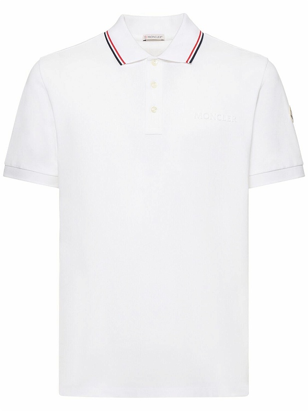 Photo: MONCLER - Logo Cotton Polo Shirt