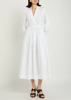 Joseph Kathe Cotton-poplin Midi Shirt Dress White