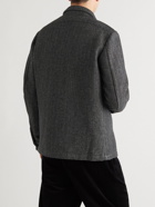 Barena - Herringbone Wool-Blend Shirt Jacket - Gray