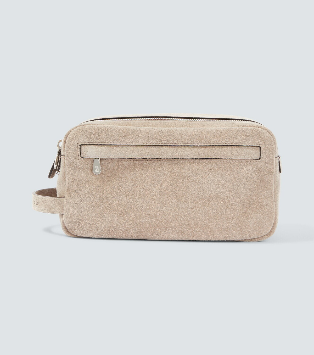 Brunello Cucinelli Suede toiletry bag