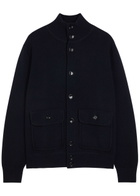 Allude Turtle-neck Wool and Cashmere-blend Cardigan Black