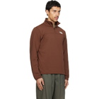 The North Face Brown Cedar Trail Grid Fleece Quarter-Zip Sweatshirt