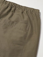 Fear of God Essentials - Wide-Leg Logo-Print Cotton-Blend Shell Drawstring Shorts - Green