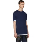 Neil Barrett Blue and White Double T-Shirt