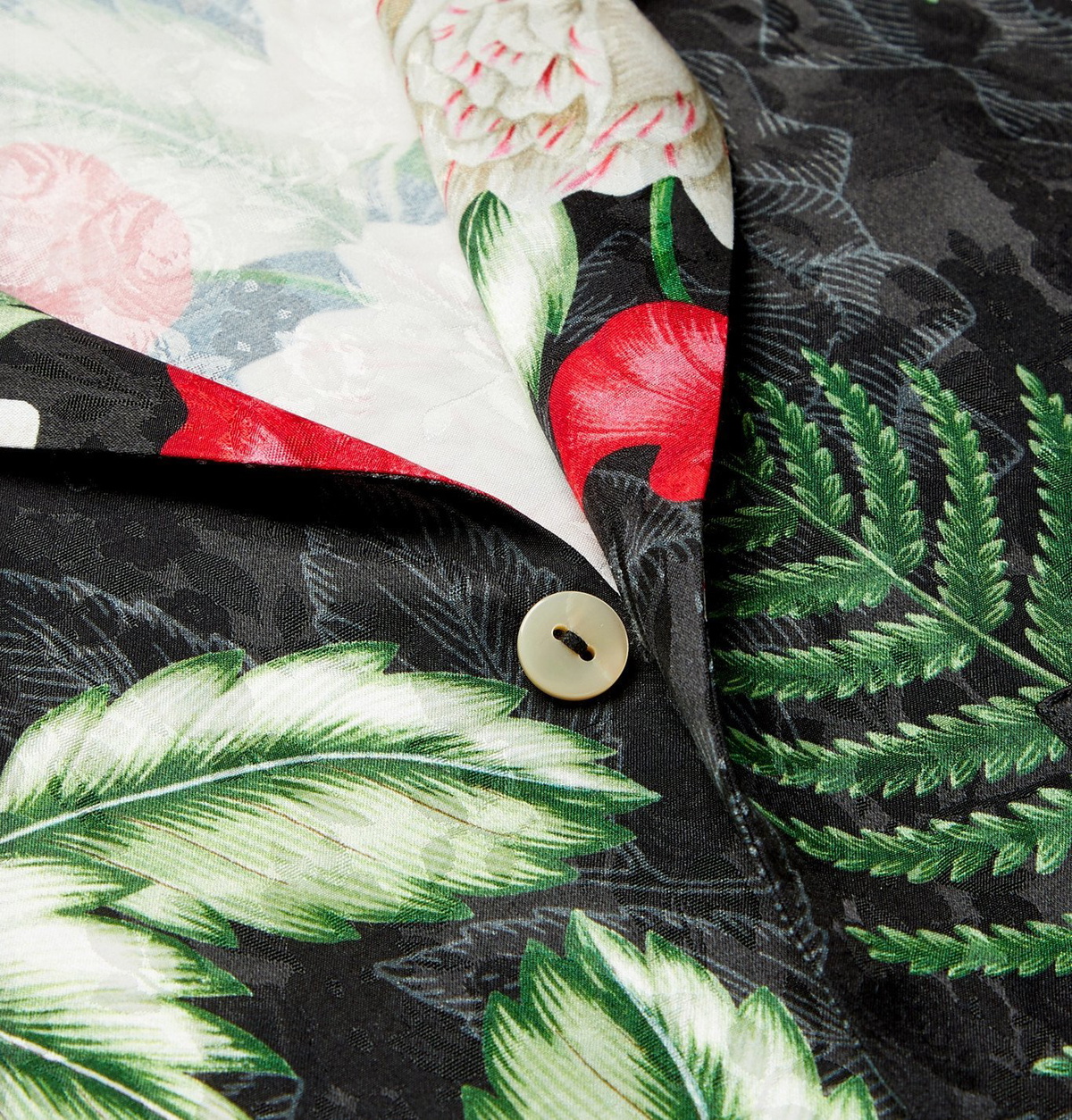 Gucci - Camp-Collar Floral-Print Satin-Jacquard Shirt - Multi Gucci