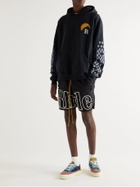 Rhude - V2 Colour-Block Bandana-Print Canvas Sneakers - Black