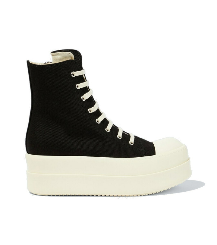 Photo: DRKSHDW by Rick Owens Mega Bumper denim high-top sneakers