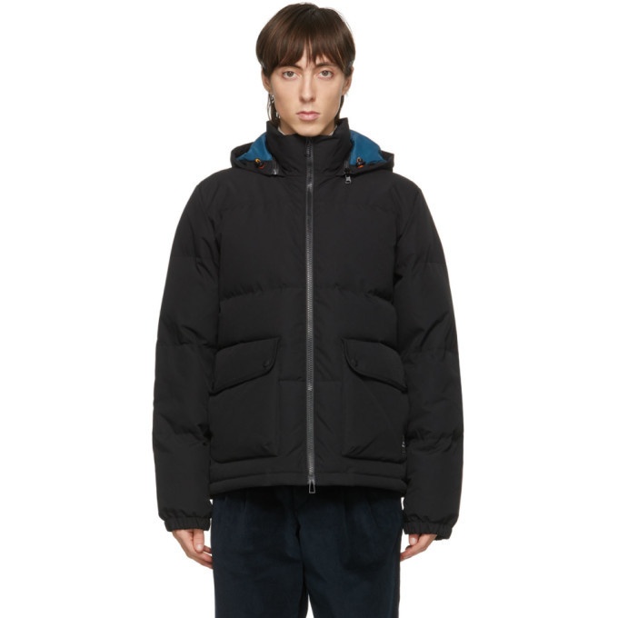 Photo: PS by Paul Smith Black Down Hooded Jacket
