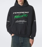 Balenciaga x Lamborghini printed cotton jersey hoodie