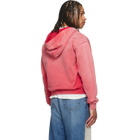 Maison Margiela Red Embroidered Logo Hoodie
