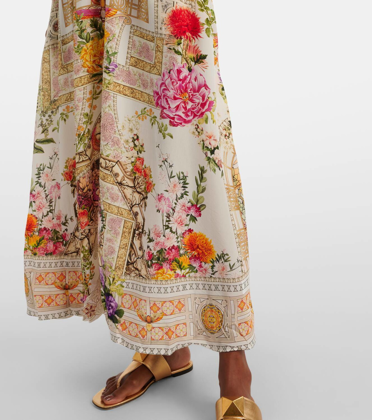 knee length dresses for ladies Camilla Floral Print Dress – Bellissimo Boutique MS main image 1