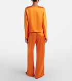 Leset Barb satin wide-leg pants