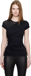 Balmain Black Draped T-shirt