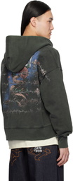 Ksubi Gray Death Snake Halen Zip Hoodie